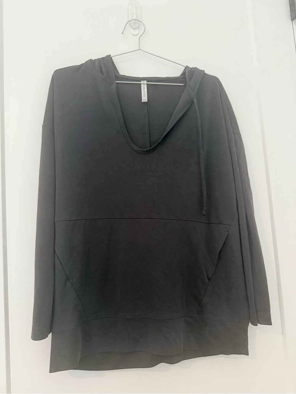 Fabletics Black Hooded Cowl Sweater